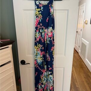 Floral Sleeveless maxi dress - Blue